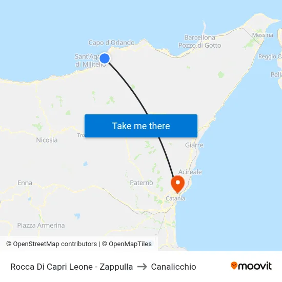 Rocca Di Capri Leone - Zappulla to Canalicchio map