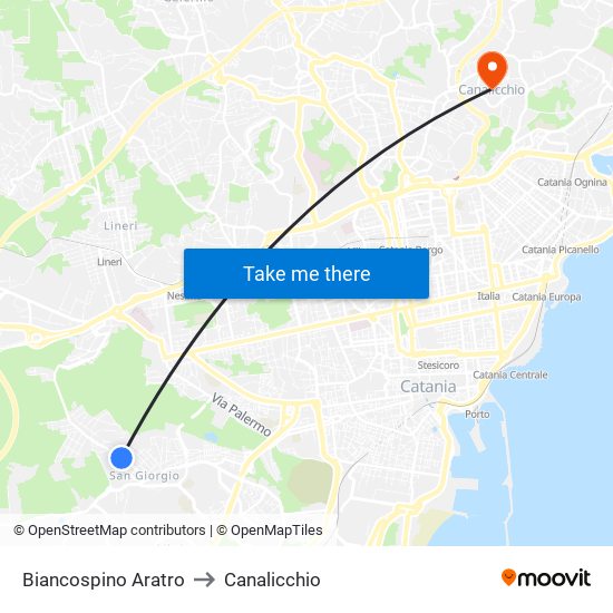 Biancospino Aratro to Canalicchio map