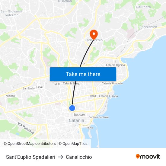 Sant'Euplio Spedalieri to Canalicchio map
