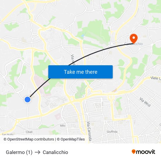 Galermo (1) to Canalicchio map