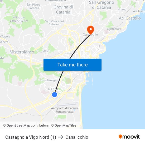 Castagnola Vigo Nord (1) to Canalicchio map