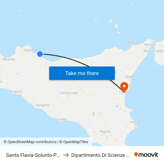 Santa Flavia-Solunto-Porticello to Department of Chemical Sciences map