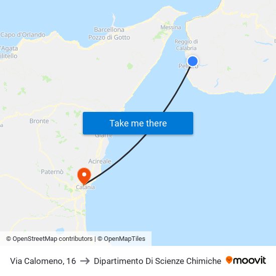 Via Calomeno, 16 to Dipartimento Di Scienze Chimiche map