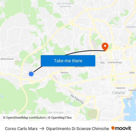 Corso Carlo Marx to Dipartimento Di Scienze Chimiche map