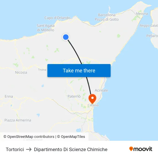 Tortorici to Department of Chemical Sciences map