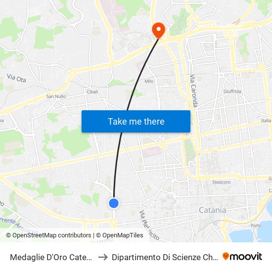 Medaglie D'Oro Catena Est to Dipartimento Di Scienze Chimiche map