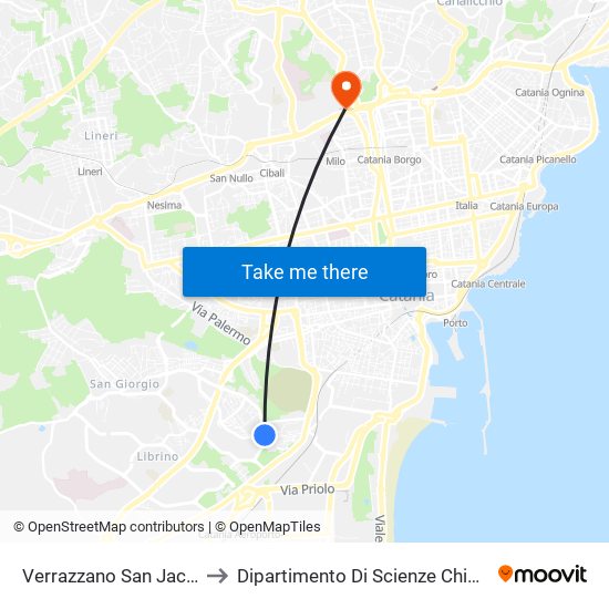 Verrazzano San Jacopo to Dipartimento Di Scienze Chimiche map