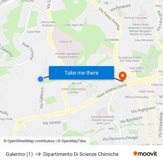 Galermo (1) to Dipartimento Di Scienze Chimiche map