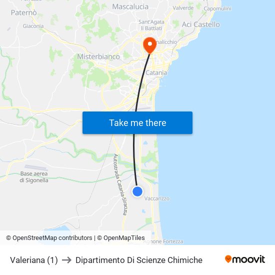 Valeriana (1) to Dipartimento Di Scienze Chimiche map