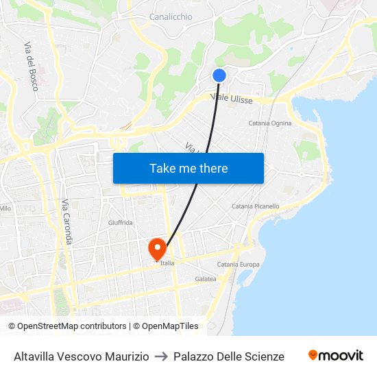 Altavilla Vescovo Maurizio to Palazzo Delle Scienze map