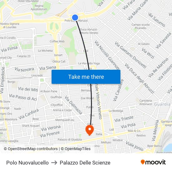 Polo Nuovalucello to Palazzo Delle Scienze map
