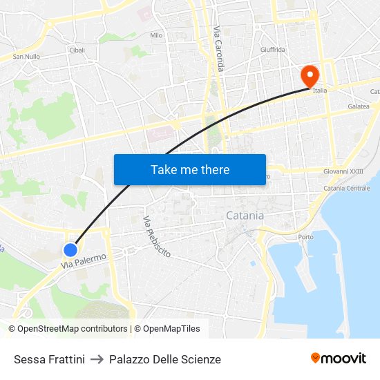 Sessa Frattini to Palazzo Delle Scienze map