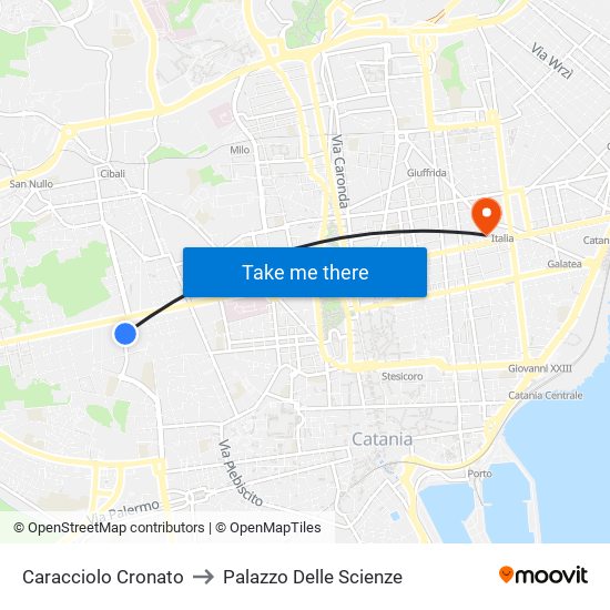 Caracciolo Cronato to Palazzo Delle Scienze map