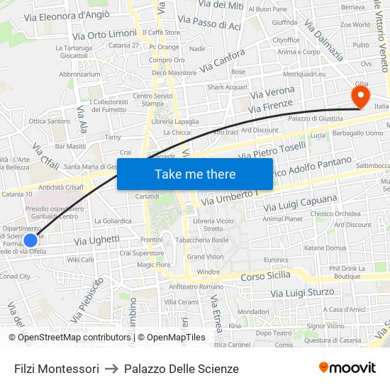 Filzi Montessori to Palazzo Delle Scienze map