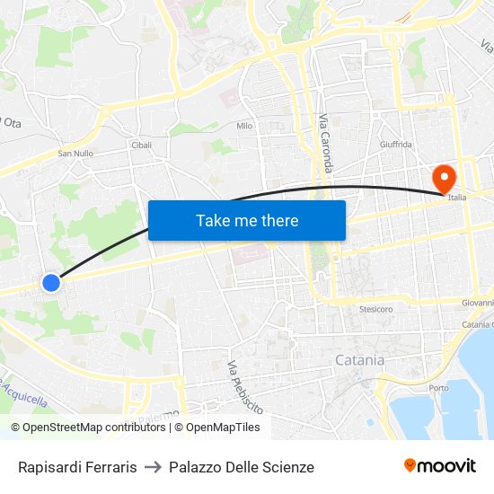 Rapisardi Ferraris to Palazzo Delle Scienze map