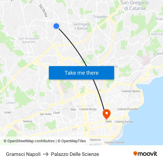 Gramsci Napoli to Palazzo Delle Scienze map