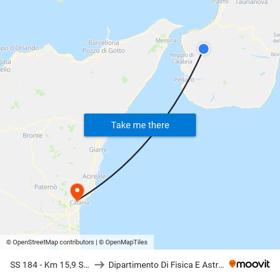 SS 184 - Km 15,9  S.Alessio, 14 (N/S) to Dipartimento Di Fisica E Astronomia Ettore Majorana map