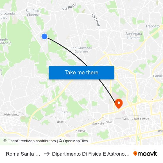 Roma Santa Margherita to Dipartimento Di Fisica E Astronomia Ettore Majorana map