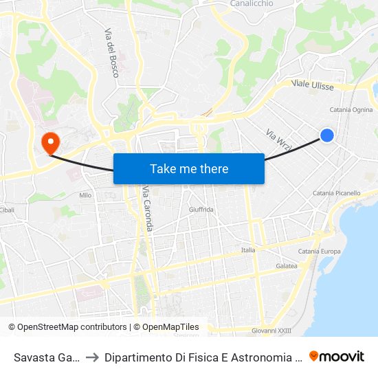Savasta Galatioto to Dipartimento Di Fisica E Astronomia Ettore Majorana map