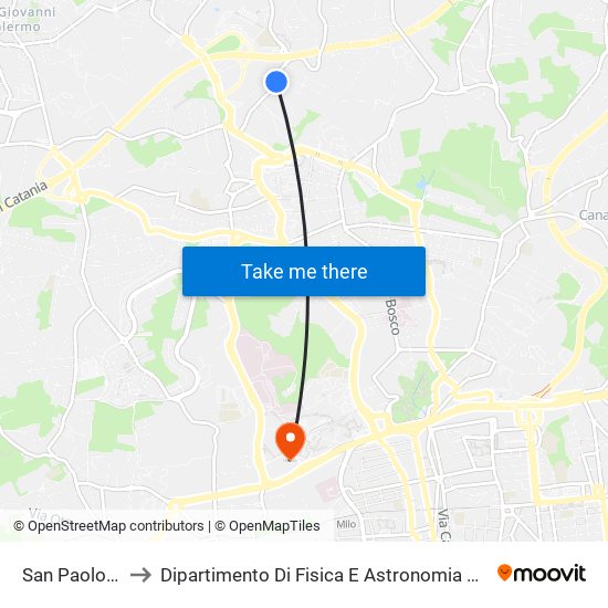 San Paolo Savio to Dipartimento Di Fisica E Astronomia Ettore Majorana map