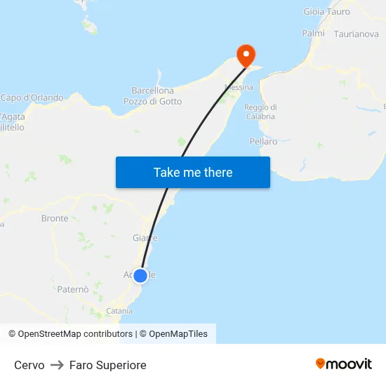 Cervo to Upper Lighthouse map