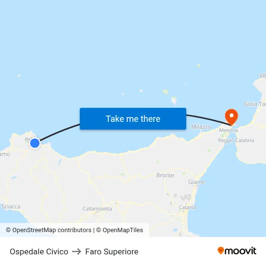 Civic Hospital to Upper Lighthouse map