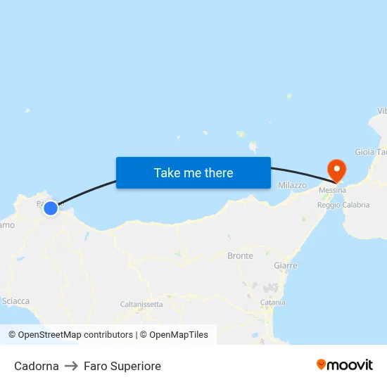 Cadorna to Upper Lighthouse map