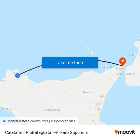 Calatafimi Pietratagliata to Upper Lighthouse map