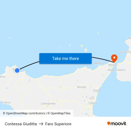 Countess Giuditta to Upper Lighthouse map