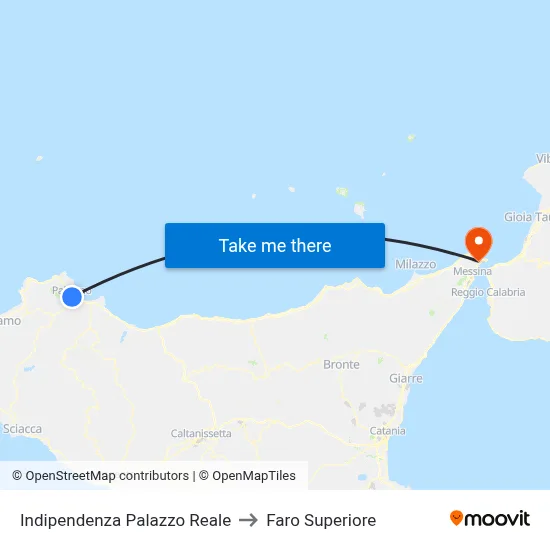 Independence Royal Palace to Upper Lighthouse map