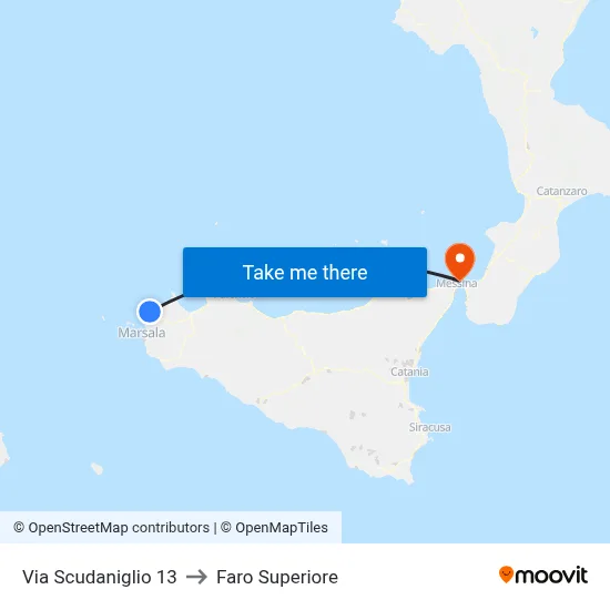 13 Scudaniglio Street to Upper Lighthouse map