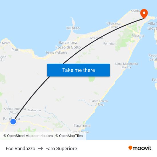 Fce Randazzo to Faro Superiore map