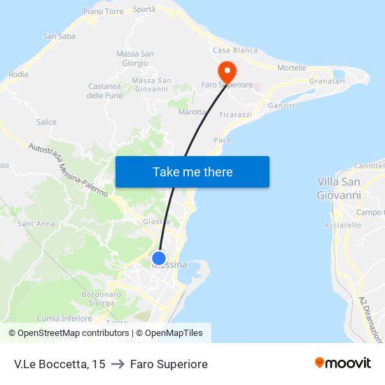 V.Le Boccetta, 15 to Faro Superiore map