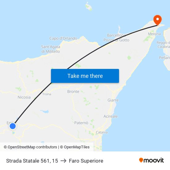 Strada Statale 561, 15 to Faro Superiore map