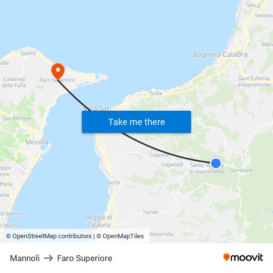 Mannoli to Faro Superiore map