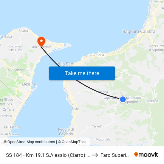 SS 184  - Km 19,1 S.Alessio (Ciarro) S/N to Faro Superiore map