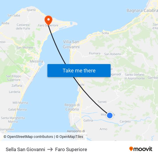 Sella San Giovanni to Faro Superiore map