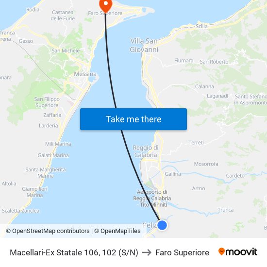 Macellari-Ex Statale 106, 102 (S/N) to Faro Superiore map