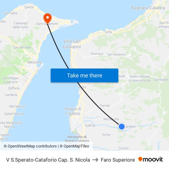 V S.Sperato-Cataforio Cap. S. Nicola to Faro Superiore map