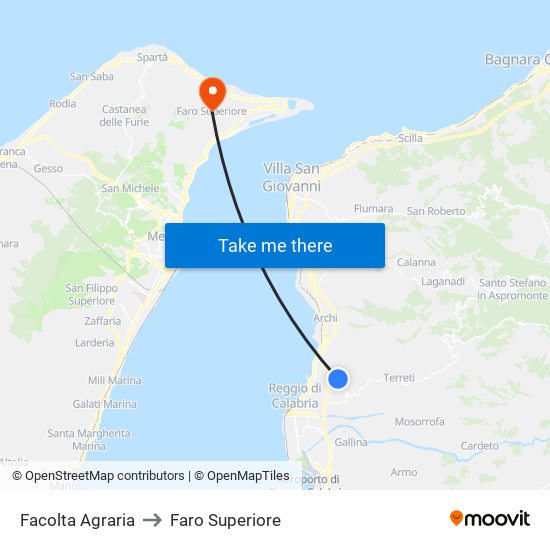 Facolta Agraria to Faro Superiore map