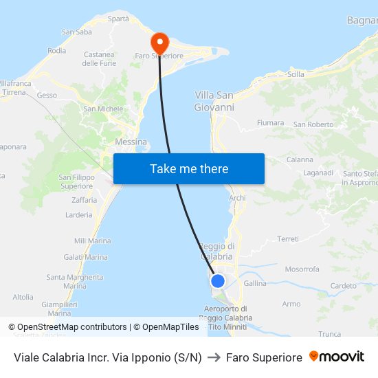 Viale Calabria  Incr. Via Ipponio (S/N) to Faro Superiore map