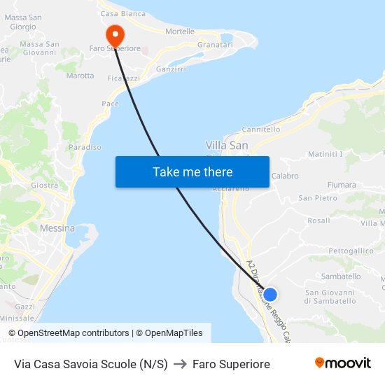 Via Casa Savoia  Scuole (N/S) to Faro Superiore map