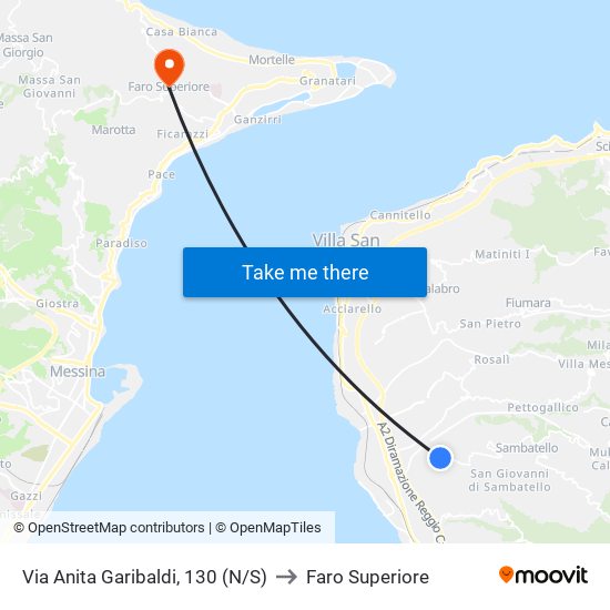 Via Anita Garibaldi, 130  (N/S) to Faro Superiore map