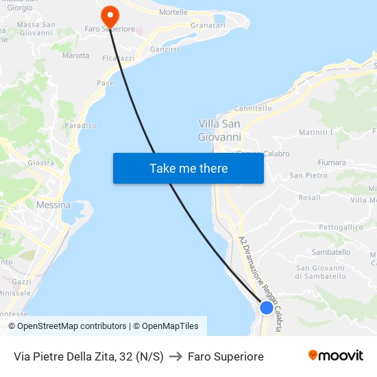 Via Pietre Della Zita, 32  (N/S) to Faro Superiore map