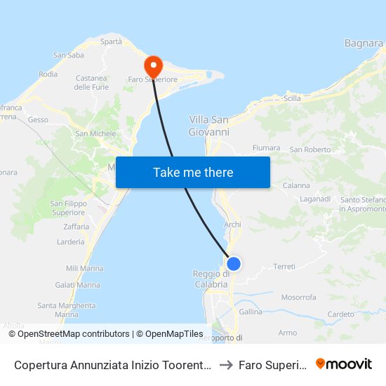 Copertura Annunziata Inizio Toorente N/S to Faro Superiore map