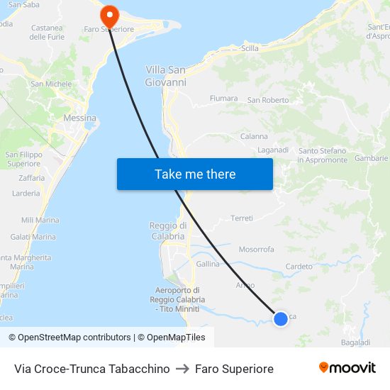 Via Croce-Trunca  Tabacchino to Faro Superiore map