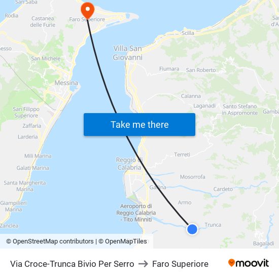 Via Croce-Trunca  Bivio Per Serro to Faro Superiore map