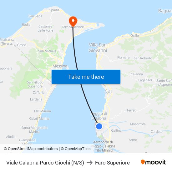 Viale Calabria  Parco Giochi (N/S) to Faro Superiore map