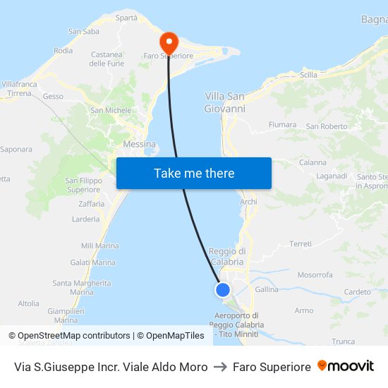 Via S.Giuseppe  Incr. Viale Aldo Moro to Faro Superiore map