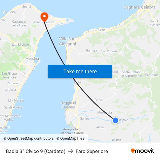 Badia 3^ Civico 9  (Cardeto) to Faro Superiore map